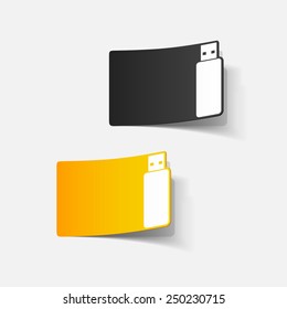 realistic design element: usb