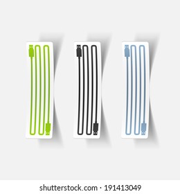 realistic design element: usb-plug. Vector Illustration