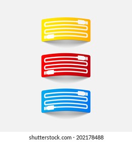 realistic design element: usb-plug. Vector Illustration