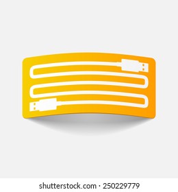 realistic design element: usb-plug. Vector Illustration
