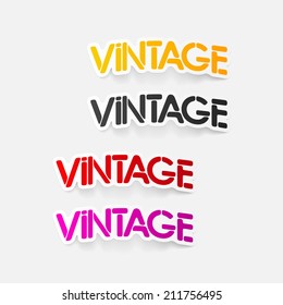 realistic design element: vintage