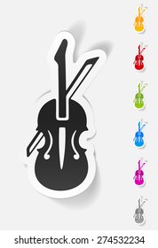 realistic design element. violin