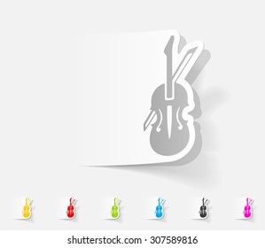 realistic design element. violin