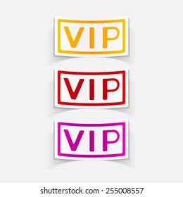 realistic design element: vip