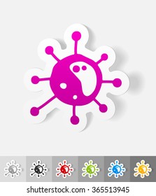 realistic design element. virus