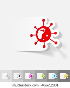 realistic design element. virus