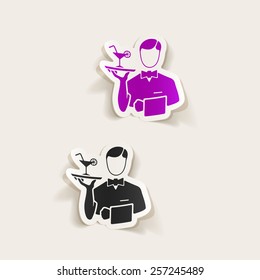 realistic design element. waiter