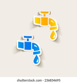 realistic design element: water tap