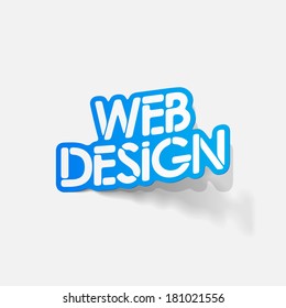realistic design element: web design