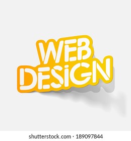 realistic design element: web design