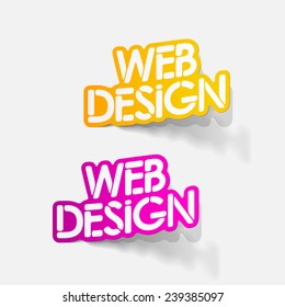 realistic design element: web design