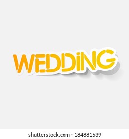 realistic design element: wedding