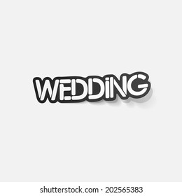 realistic design element: wedding