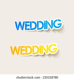 realistic design element: wedding