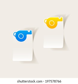 realistic design element: whistle
