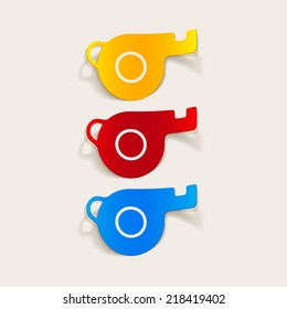 realistic design element: whistle