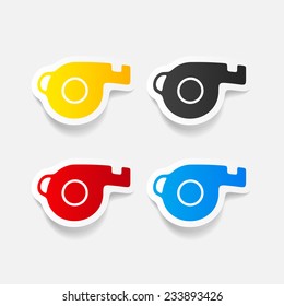 realistic design element: whistle