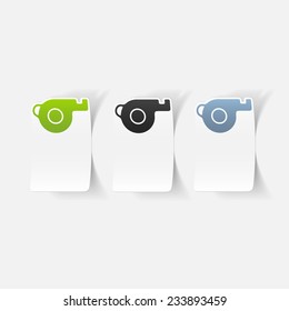 realistic design element: whistle