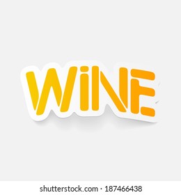 realistic design element: wine