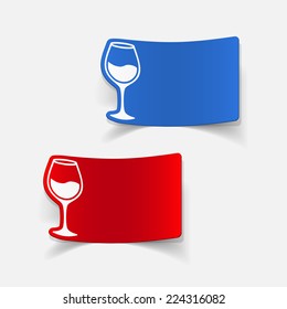 realistic design element: wineglass