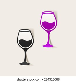 realistic design element: wineglass