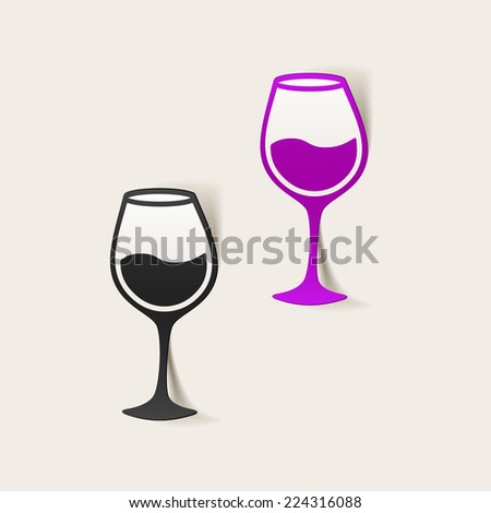realistic design element: wineglass