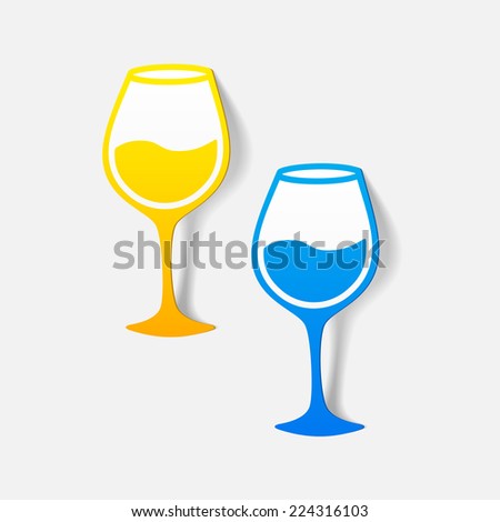 realistic design element: wineglass