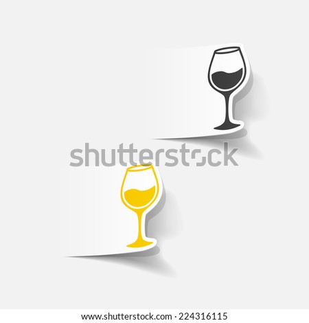 realistic design element: wineglass