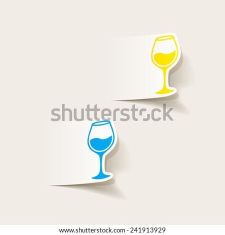 realistic design element: wineglass