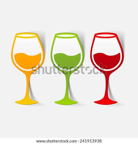 realistic design element: wineglass