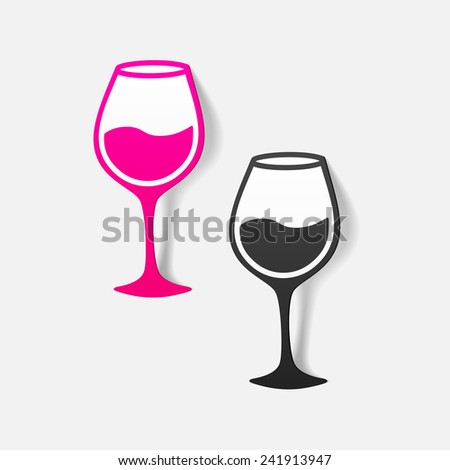 realistic design element: wineglass