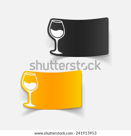 realistic design element: wineglass