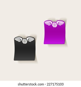 realistic design element: wing, angel, brain