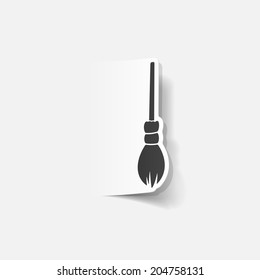 realistic design element: witch broom