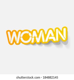 realistic design element: woman