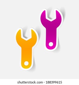 realistic design element: wrench