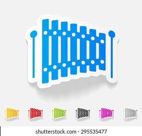 realistic design element. xylophone