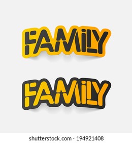 realistic design element:family