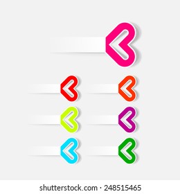 realistic design element.heart banner