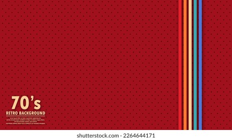 Realistic design in futuristic retro design 1970 style. Abstract geometric 70's 50's 60's colorful background with retro colors. Vector technology illustration.