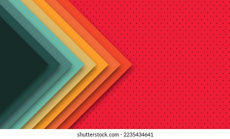 Realistic design in futuristic retro style. Abstract geometric 1970's 1980's 1960's colorful background with retro colors. Vector illustration.