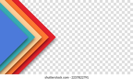 Realistic design in futuristic retro style. Abstract geometric 1970's 1980's 1960's colorful background with retro colors. Transparent vector illustration.