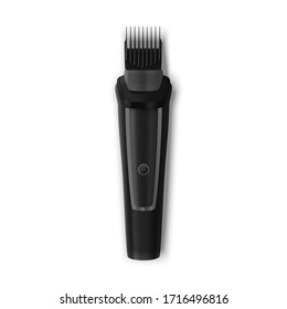 Realistic Detailed 3d Beard and Hair Clipper. Vector illustration of Barber Equipment or Hairdresser