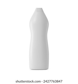 Realistic Detailed 3d Cleaning Chemical Product Plastic Bottle Empty Template Mockup Isolated on a White Background. Vector illustration