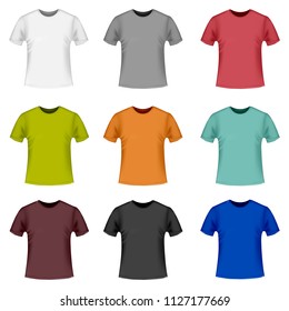 Realistic Detailed 3d Color T-shirts.