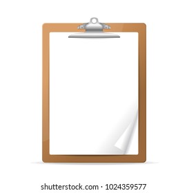 Clipboard Isolated On White Background Stock Vector (Royalty Free ...