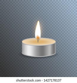 Realistic Detailed 3d Floating Candle On Stock Vector (Royalty Free ...