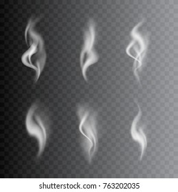 透明な背景に煙のテクスチャを設定した リアルな詳細な3dイメージ フォグモーションエフェクトのベクターイラスト のベクター画像素材 ロイヤリティフリー Shutterstock