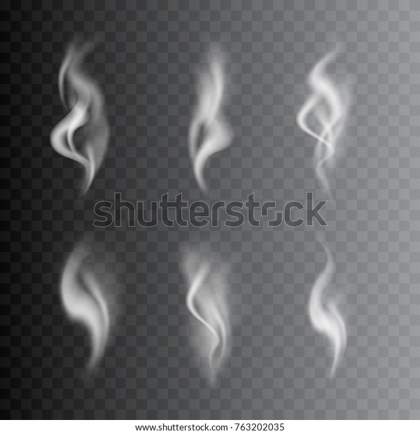 透明な背景に煙のテクスチャを設定した リアルな詳細な3dイメージ フォグモーションエフェクトのベクターイラスト のベクター画像素材 ロイヤリティフリー