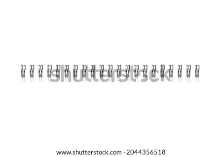 Realistic Detailed 3d Notebook Bind Calendar Spring for Document, Calendar and Sheet Paper Isolated on a White Background. Vector illustration